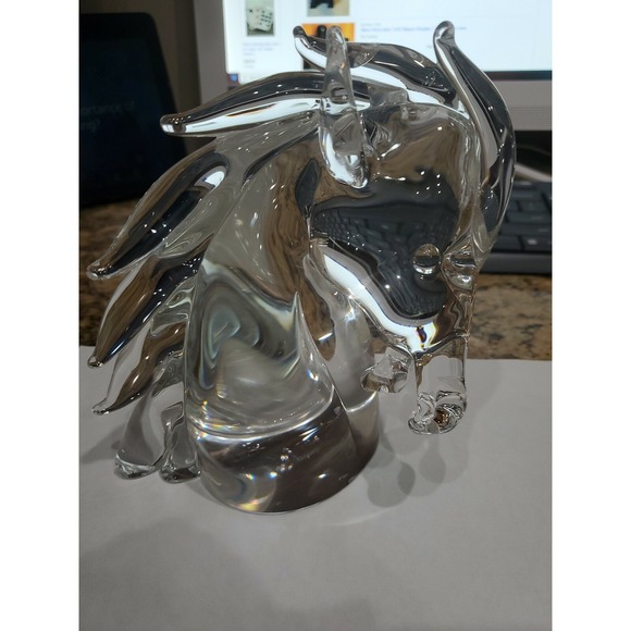Cartier Other - Cartier Clear Crystal Horse Head Sculpture
